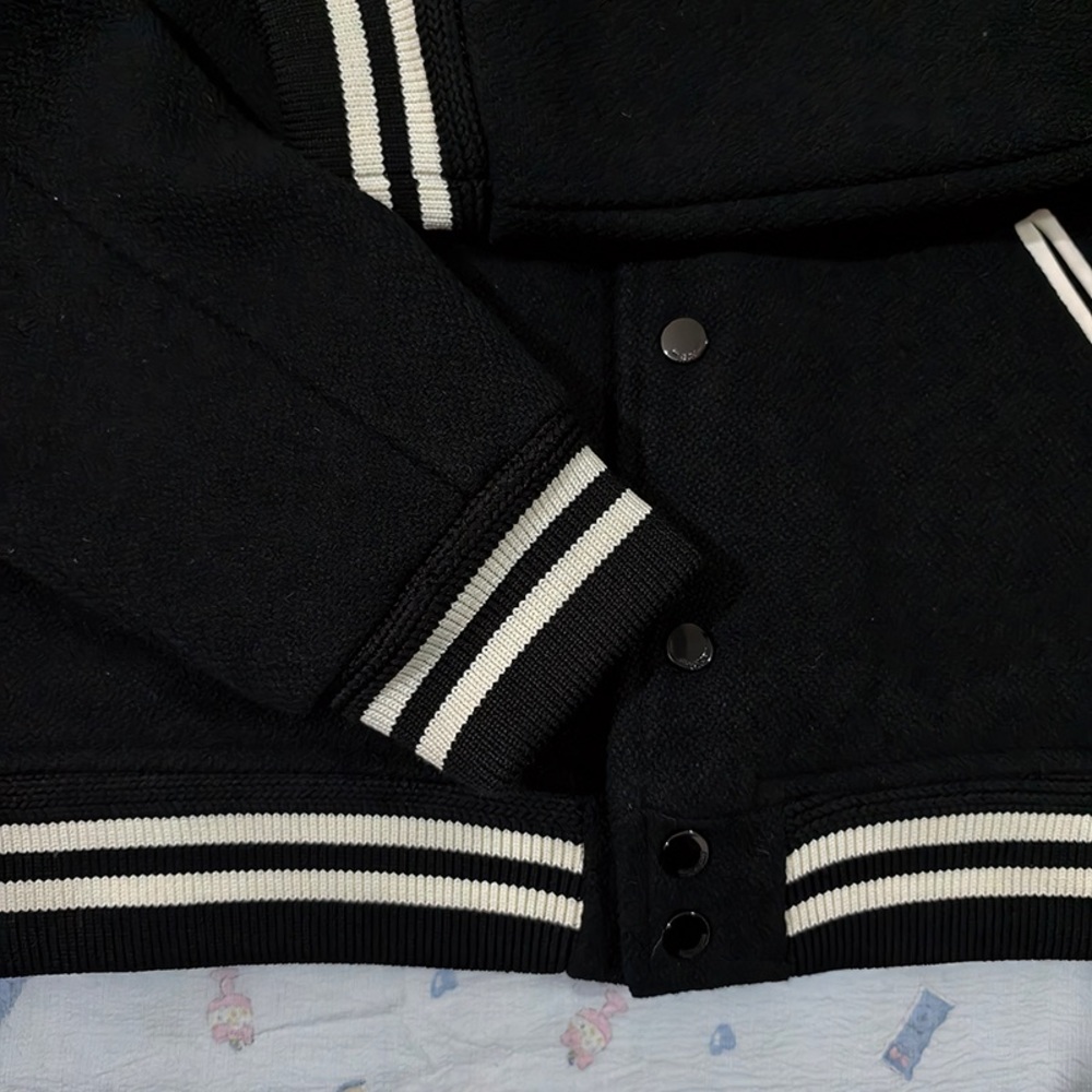 Saint Laurent Black Baseball Jacket - Picture 8 of 12